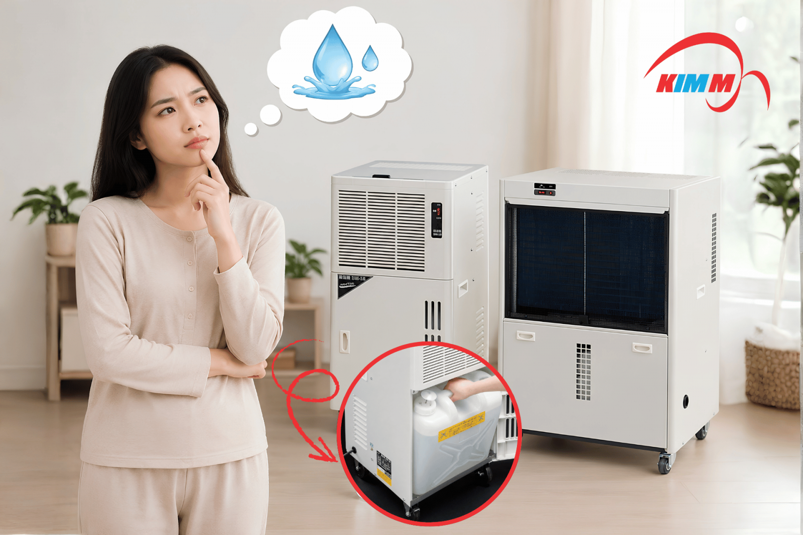 nước từ máy hút ẩm